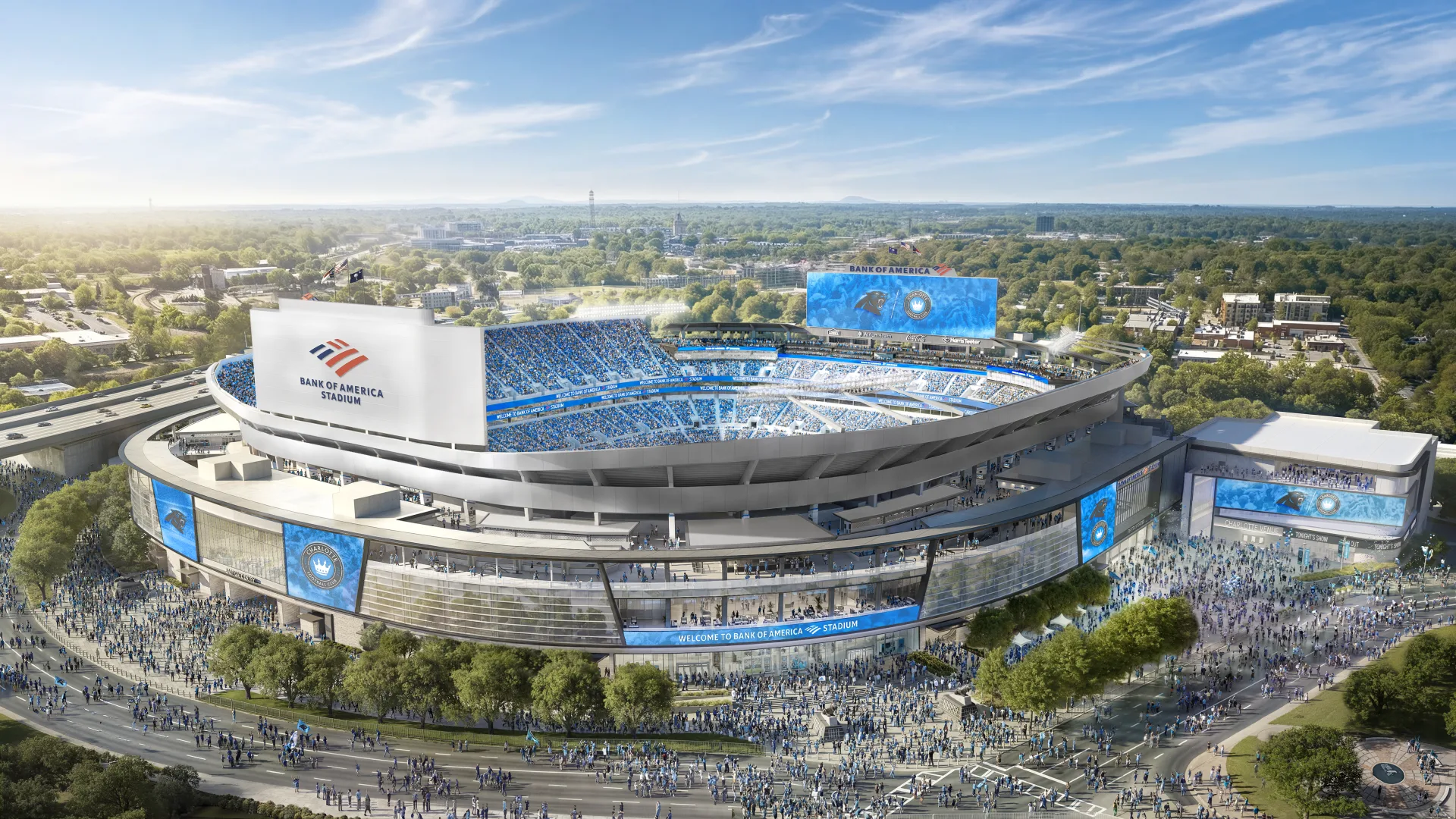 Bank of America Stadium renovation rendering